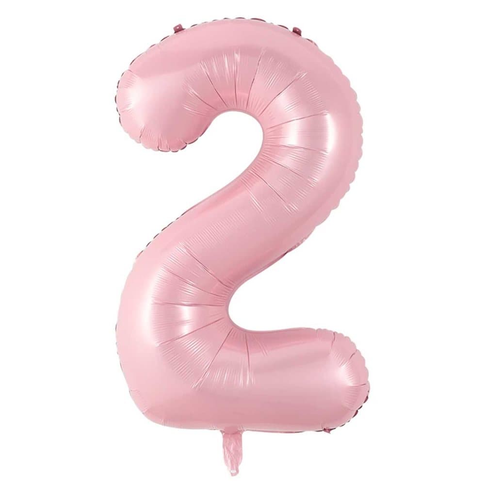 ENORM 102cm Sifferballong Rosa Nummer 2 Ballong