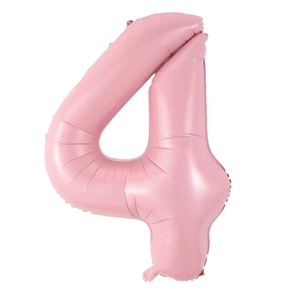 ENORM 102cm Sifferballong Rosa Nummer 4 Ballong