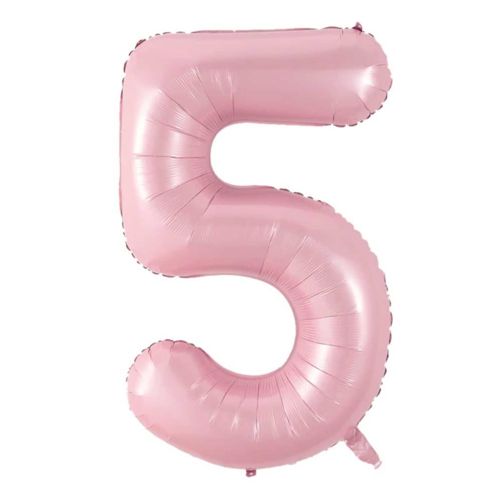 ENORM 102cm Sifferballong Rosa Nummer 5 Ballong