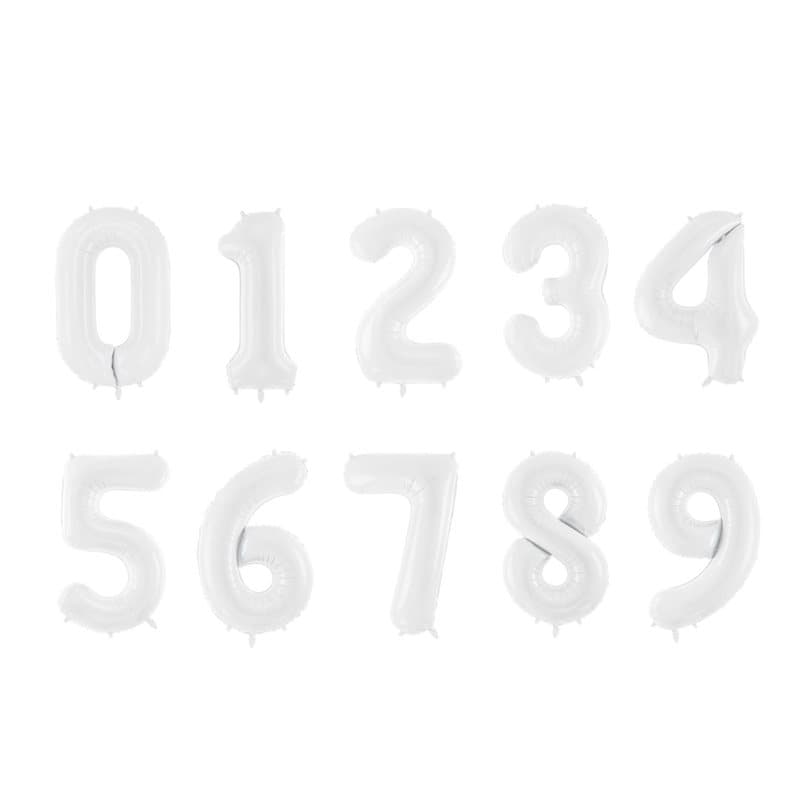 Sifferballong Vit Siffra 0-9 , 86 cm