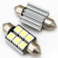 Miniatyrbilde 1 av 2: LED-spolelampe, sokkel C5W, 6-LED (2-pakning)