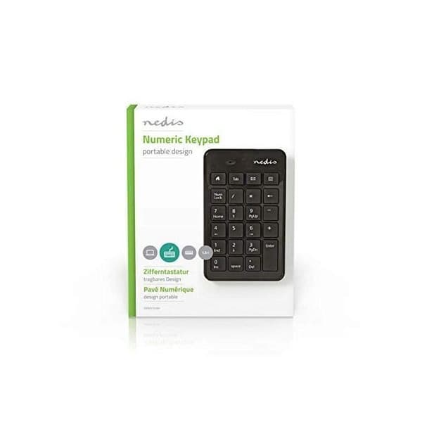 NEDIS KBNM100BK Trådbunden numerisk knappsats - USB - Svart