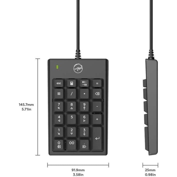 MOBILITY LAB Knappsats - USB - Svart - Netbook