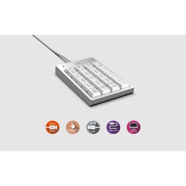 Numerisk knappsats - MOBILITY LAB - MAC Silver - Kabelansluten - USB - Vit
