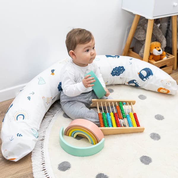 Side sleeper kudde 190 cm komfort kudde bomull - sovkudde med överdrag sidosleeper kudde body kudde blixtlås regnbåge