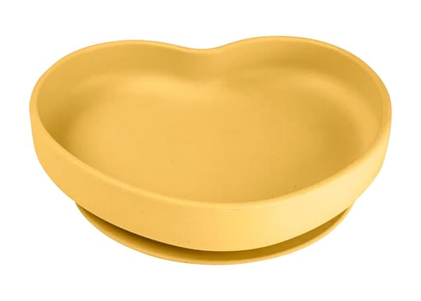 CANPOL BABIES Silicone suction plate HEART, 6m+, 80/309_yel