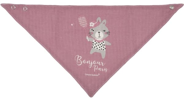 CANPOL BABIES muslin bib BONJOUR PARIS, 0m+, 2 vnt., pink, 26/900_pin