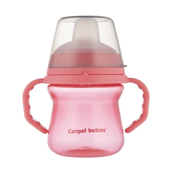 CANPOL BABIES Cup with Silicone Spout, FirstCup, 6m+, 150ml, pink, 56/614_pin