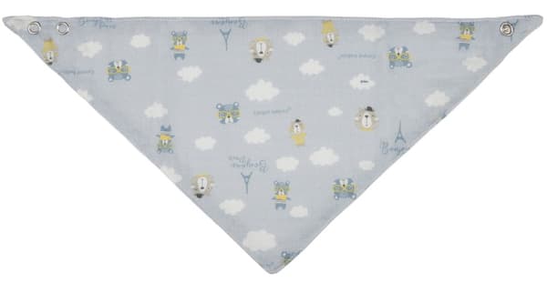CANPOL BABIES muslin bib BONJOUR PARIS, 0m+, 2 vnt., blue, 26/900_blu