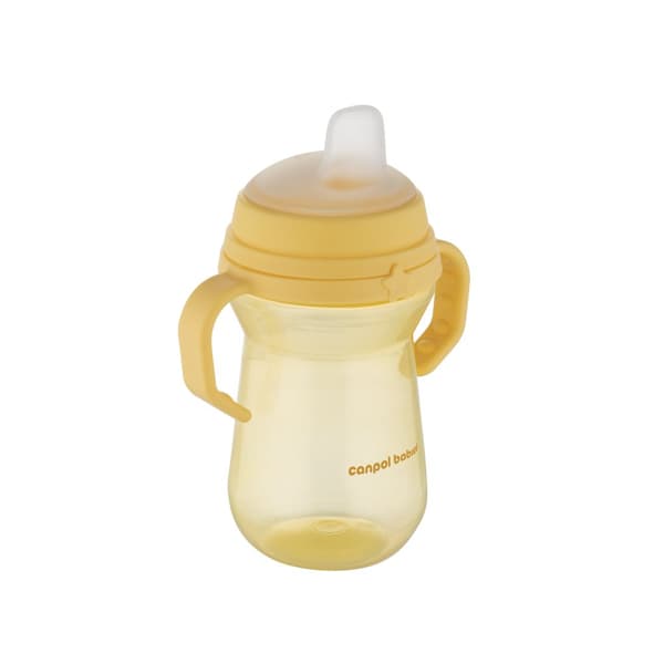 CANPOL BABIES Cup with Silicone Spout, FirstCup, 6m+, 250ml, yellow, 56/615_yel