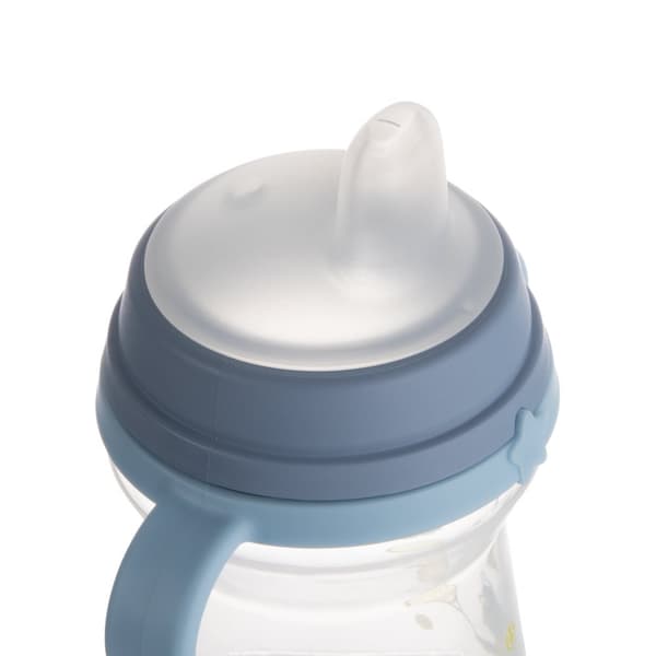 CANPOL BABIES Cup with Silicone Spout, FirstCup BONJOUR PARIS, 6m+, 250ml, blue, 56/613_blu