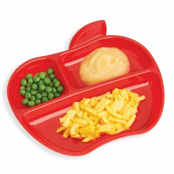 MUNCHKIN Lil' Apple Divided Toddler Plates,  6m+, Pack of 3, 91513P