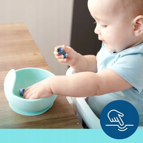 CANPOL BABIES silicone suction bowl, 300 ml, turquise, 9m+, 51/400_tur