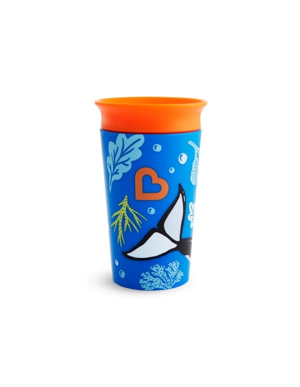 MUNCHKIN WildLove Sippy Cup, orca, Miracle 360,  6m+, 266 ml, 05177802
