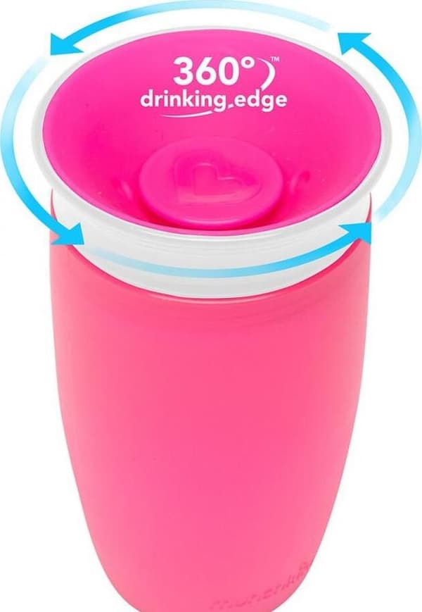 MUNCHKIN Sippy Cup, pink, Miracle 360, 12m+, 296ml,  90073