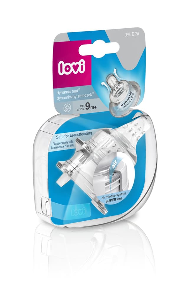 LOVI wide neck silicone teat fast flow 2pcs 18/752