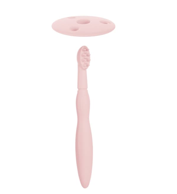 CANPOL BABIES silicone toothbrush with teether and shield for gums and first teeth, 51/500_pin