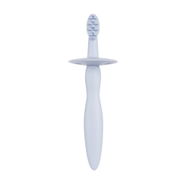 CANPOL BABIES silicone toothbrush with teether and shield for gums and first teeth, 51/500_blu