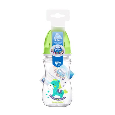 CANPOL BABIES bottle wide neck 240ml EasyStart colorful animals 35/206