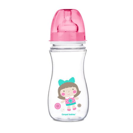 CANPOL BABIES wide neck anti-colic bottle  EasyStart Colourful Animals, 300 ml, 35/204