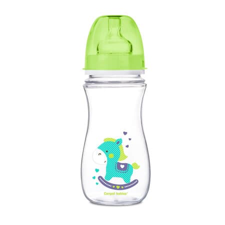 CANPOL BABIES wide neck anti-colic bottle  EasyStart Colourful Animals, 300 ml, 35/204