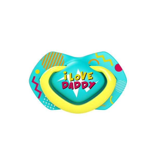 CANPOL BABIES silicone symmetrical soothers NEON LOVE, 6-18m, 2 pcs, 22/653_blu