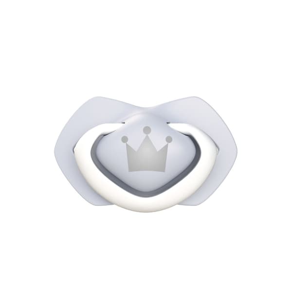 CANPOL BABIES silicone symmetrical soothers ROYAL BABY, 0-6m, 2 pcs, 22/650_blu