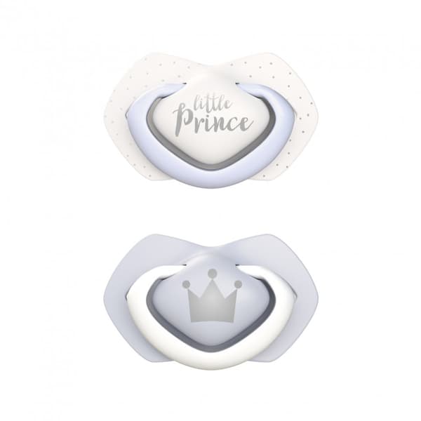 CANPOL BABIES silicone symmetrical soothers ROYAL BABY, 0-6m, 2 pcs, 22/650_blu