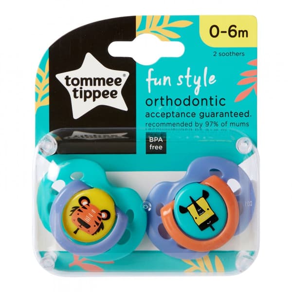 TOMMEE TIPPEE soothers Fun unisex 0-6 m 2psc., 433470