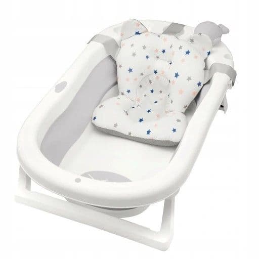 PRIMABOBO MyToy foldable bathtub with a bath cushion and a toy, grey, 87 cm, HB_wst_G