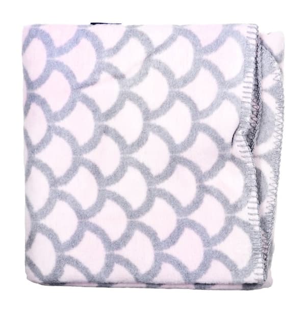 ZAFFIRO blanket Pink&Grey 75x100cm