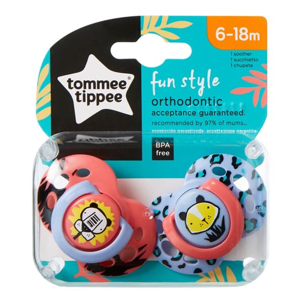 TOMMEE TIPPEE soother silicone Fun Style 6-18m 2vnt, 43335899