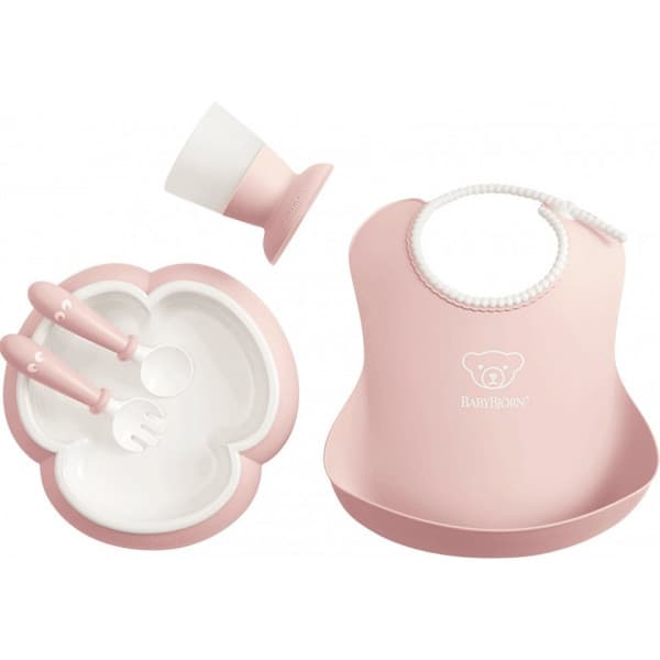 BabyBjörn Baby Dinner Set - BabyMadsæt, 5 dele, lyserød