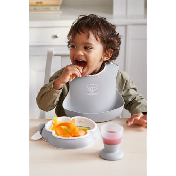 BabyBjörn Baby Bib -madlappen, 2 stk, Grå / Pulvergrøn