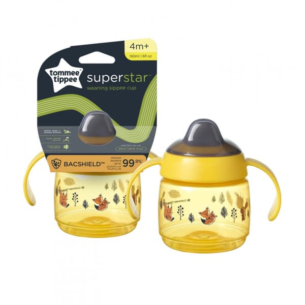 TOMMEE TIPPEE cup WEANING SIPPEE, 4m+, 190ml, yellow, 447827