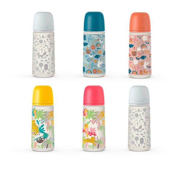 PRINTS baby bottle with physiological nipple L 360 ml