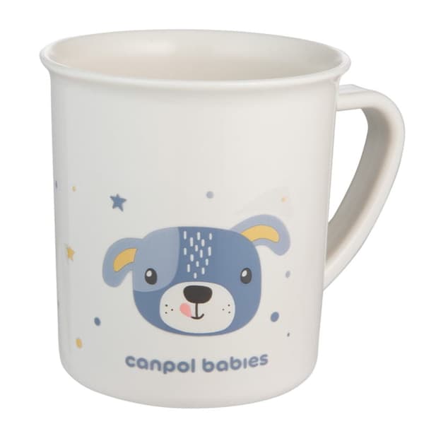 Plastkop med hank Cute Animals - Blue Dog, Canpol Babies
