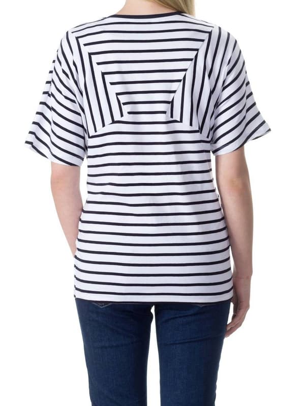 Randig amningsblus vit, gravidklänning