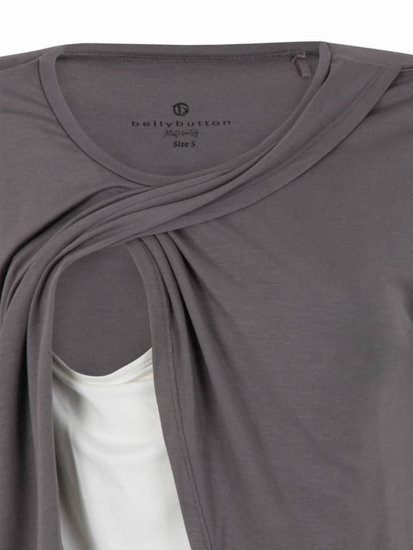 Naisten imetyspaita harmaa Bellybutton Maternity