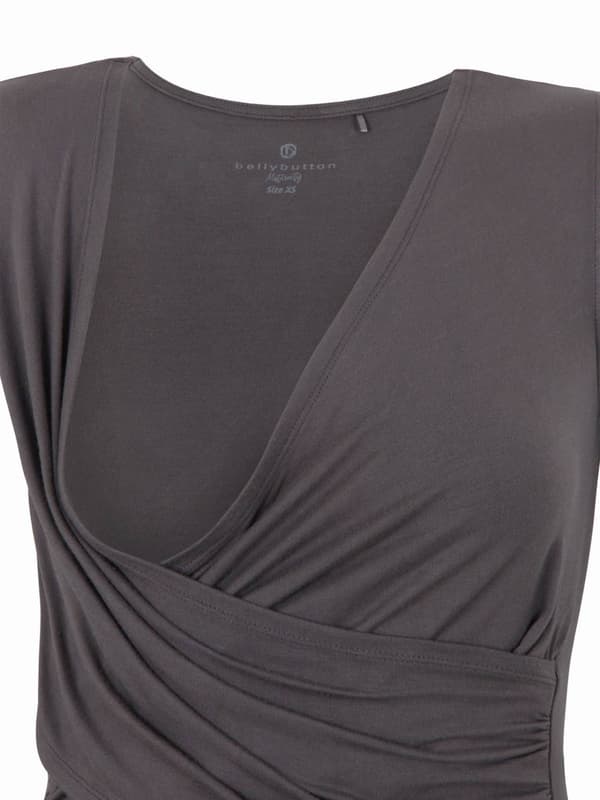 Dame ammebluse grå Navle Maternity