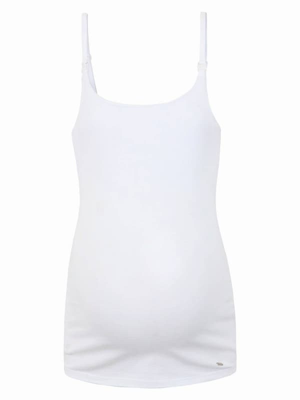Dame ammetop hvid Navle Maternity