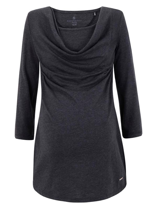 Damblus med grafitfärgad navel, gravid