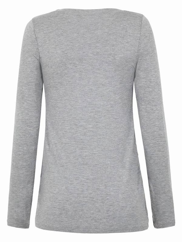 Dame ammebluse grå Navle Maternity