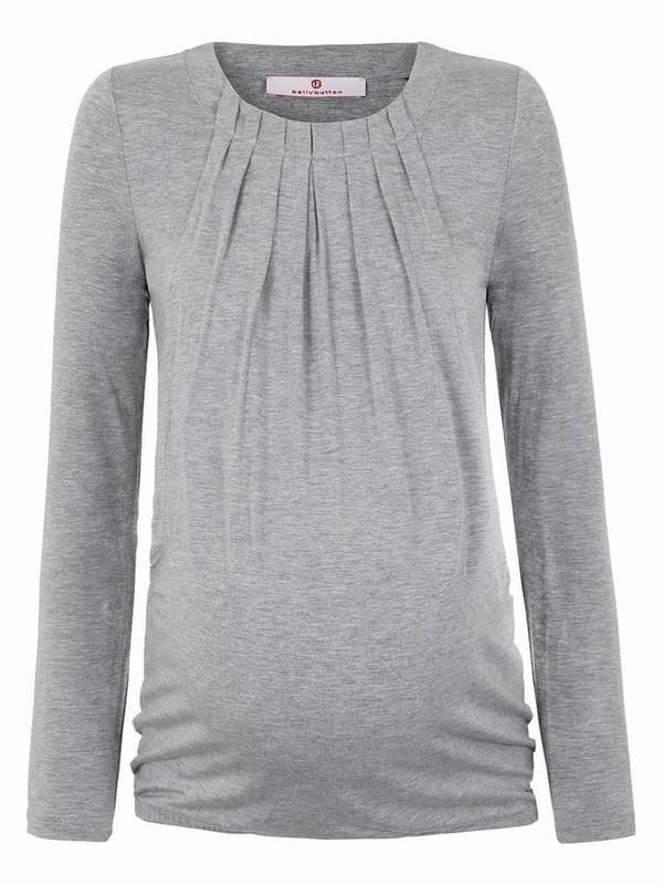 Dame ammebluse grå Navle Maternity