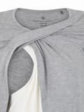Miniatyrbild 4 av 4: Amningsblus för kvinnor, ljusgrå, navelblus, gravid