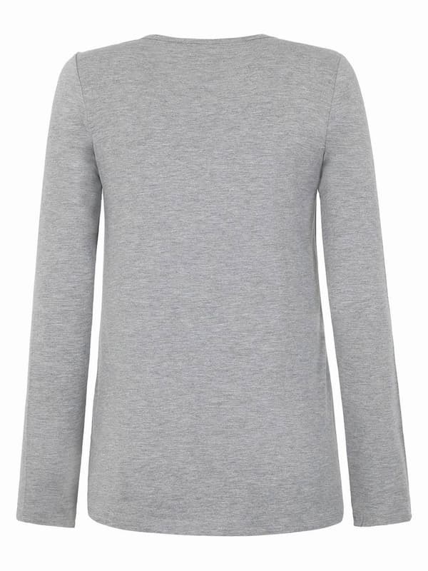 Amningsblus för kvinnor, ljusgrå, navelblus, gravid