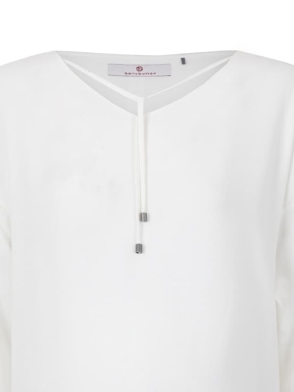 Damblus med 3/4-ärm, ecru, navelmönster, gravid