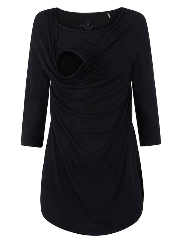 Dame ammebluse sort Navle Maternity