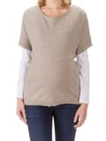 Miniatyrbillede 2 af 5: Damebluse med korte ærmer, beige navle, graviditet