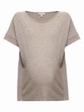 Miniatyrbillede 1 af 5: Damebluse med korte ærmer, beige navle, graviditet